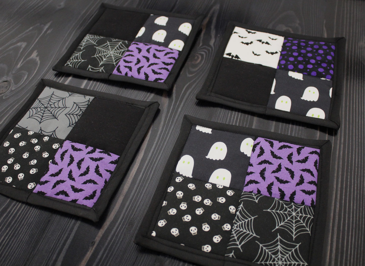 Petrified Purple Quilted Patchwork Coasters (set of 4)
