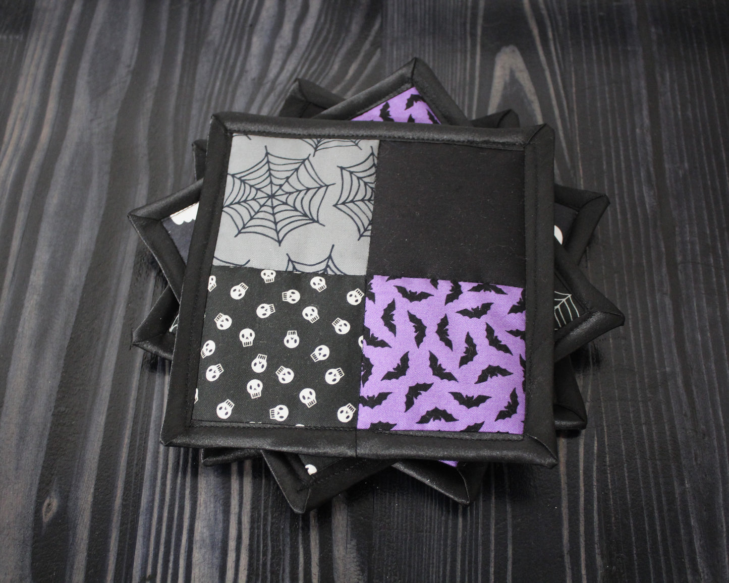 Petrified Purple Quilted Patchwork Coasters (set of 4)