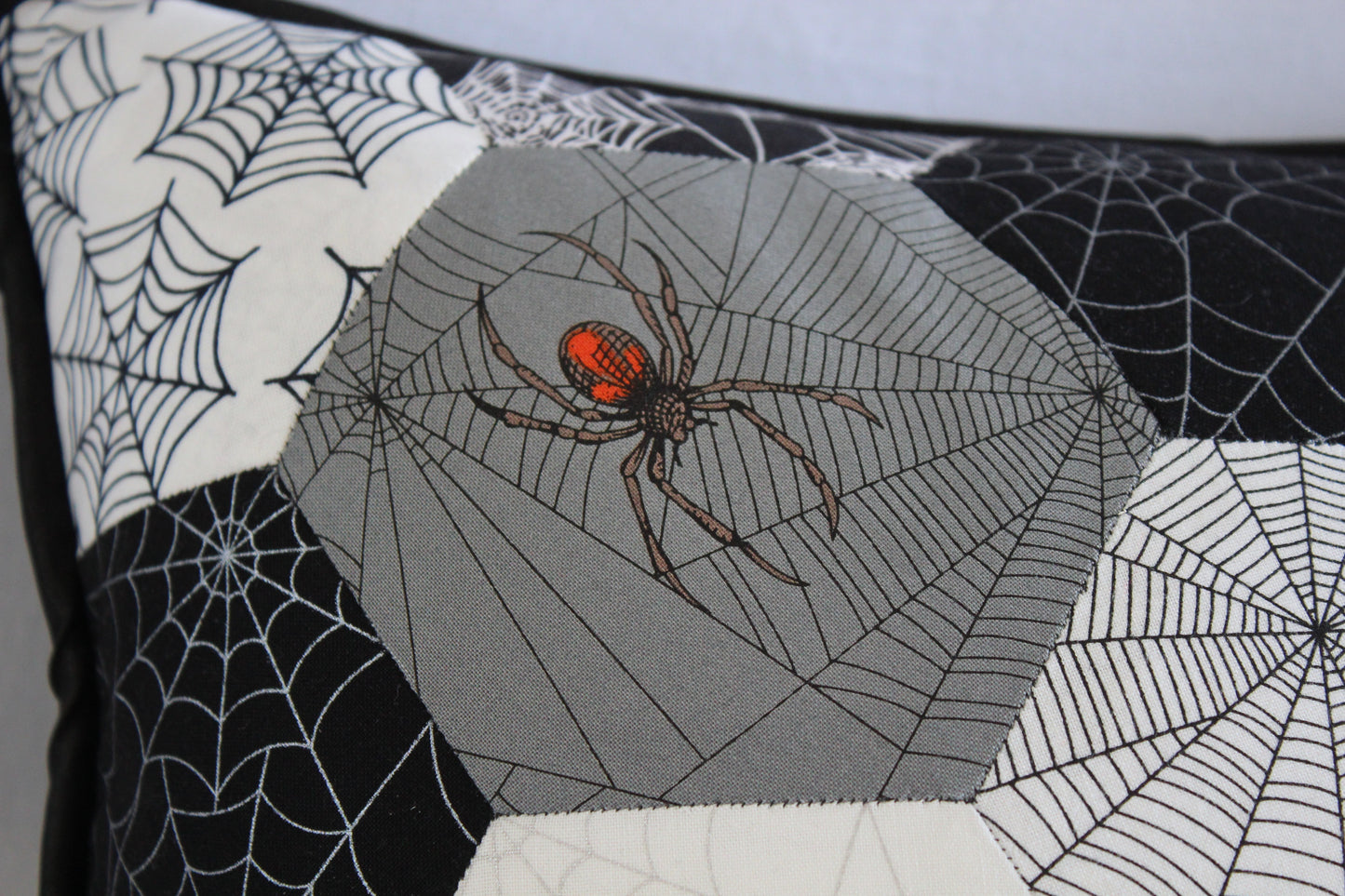 Prey Spiderweb Patchwork cushion