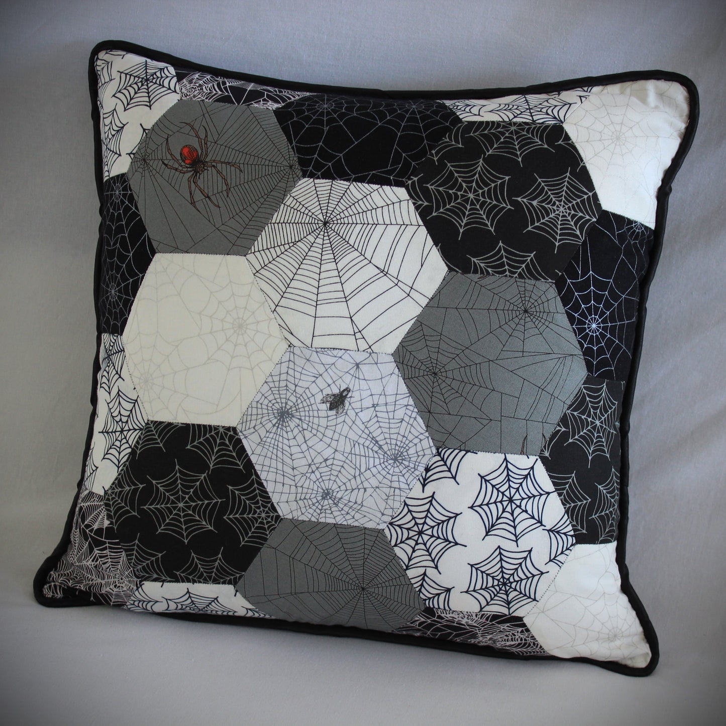 Prey Spiderweb Patchwork cushion